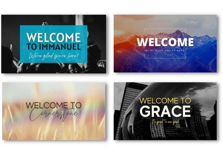 Welcome graphics designed by SDG Digital Design in Libertyville, IL